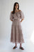 Tiered midi dress in bark — main image