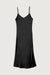 Midi slip dress in black — main image