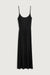 Pleated midi dress in black — main image