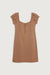 Square neck mini dress in argan oil — main image