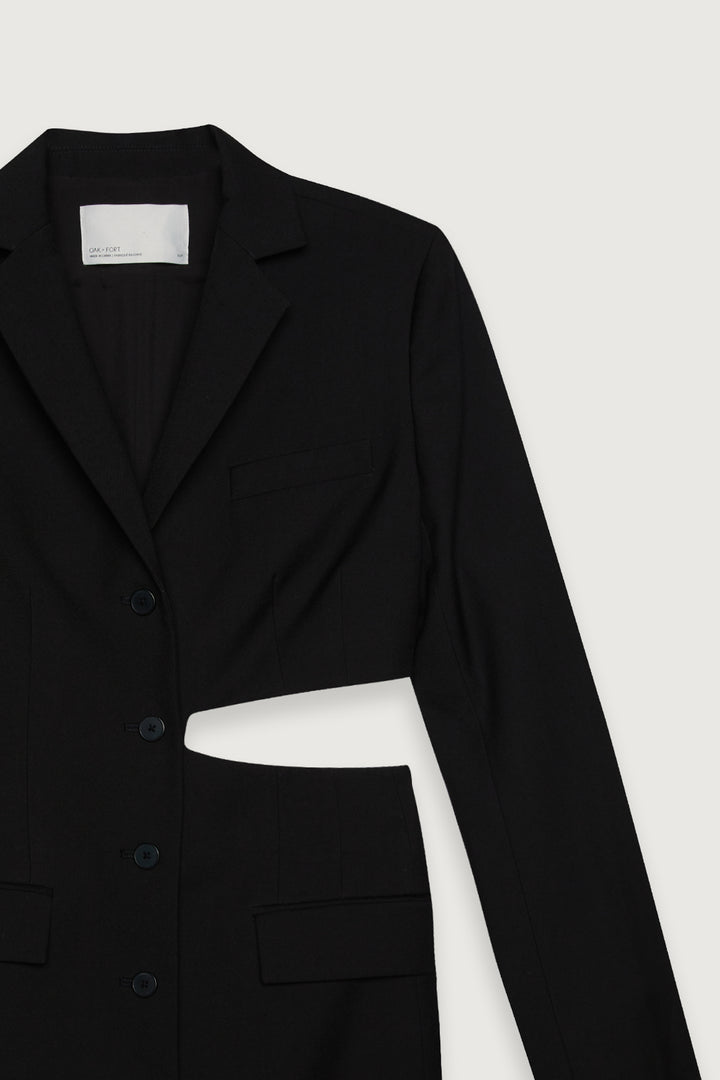CUTOUT BLAZER DRESS in Black — alternate angle
