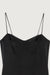 Bustier midi dress with slit in black — main image