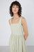 Square neck midi dress in alfalfa — main image