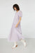 Puff sleeve tiered dress in cream — image