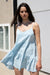 Tiered mini dress in ballad blue — main image