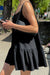 Tiered mini dress in black — main image