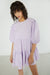 Puff sleeve mini dress in lavender — main image