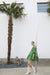 Puff sleeve mini dress in peppermint — main image