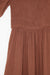 Smocked tiered dress in tabacco — main image