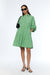 Collared button front tiered dress in peppermint — main image