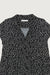 Button up mini dress in black print — main image