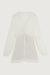 Knot front shirt dress in cream — main image