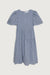 Oversized gingham midi dress in navy — main image