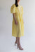 Oversized gingham midi dress in yellow — main image
