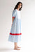 Midi dress with contrast details in ballad blue — image