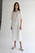 Seersucker dress in cream — main image