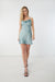 Short slip dress in slate gray — main image