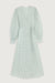 Gingham seersucker wrap dress in slate grey gingham — main image