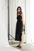 Open back cut out dress in black — main image