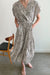 Floral midi dress in black — main image