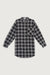 Plaid shirt dress in black grid plaid — main image