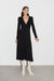 Midi twist dress in black — main image