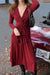 Midi twist dress in syrah — main image