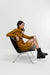 Vegan leather shirt dress in kelp — main image
