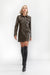 Vegan leather shirt dress in turkish coffee — main image