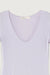 High front slit midi dress in pale lilac — main image
