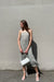 Tiered floral midi dress in pine print — main image