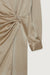 Midi wrap dress in champagne — main image