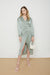 Midi wrap dress in misty blue — main image