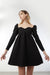 Sweetheart baby doll dress in black — main image