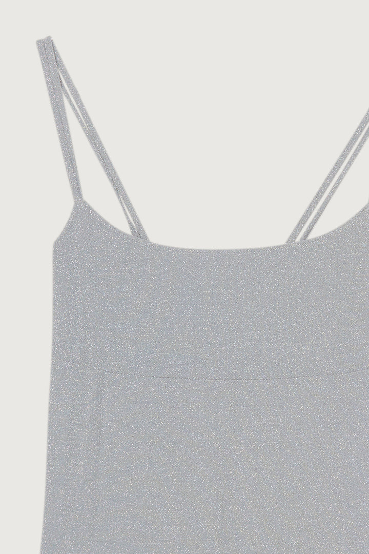 OPEN BACK MINI DRESS in Silver — alternate angle