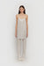 Sparkly pleated mini dress in champagne — main image
