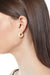 Coloured mini hoops in gothic olive — main image