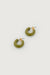 Coloured mini hoops in ivy green — main image