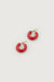 Coloured mini hoops in red ochre — main image