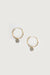 Hoop earring with gemstone in moon mist — main image