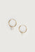 Hoop earring with gemstone in pearl — main image