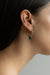 Hoop earring with gemstone in seamoss — main image