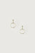 Linked hoop earring in silver — main image