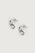 Linked chain drop earring in silver — main image