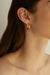 Hoop stone earring in brown gold — main image