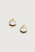 Hoop stone earring in green gold — main image
