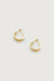 Hoop stone earring in taupe gold — main image