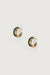 Double layered hoop stone earring in green gold — main image