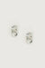 Cuban link drop earring in silver — main image
