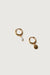 Pearl and sphere hoops in gold — main image